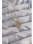 Pirinç Zirkon Taşlı Gold Renk Oval Detaylı Serenay Kolyesi - TJ-BKO8838 4