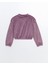 Polo Yaka Kadife Kız Çocuk Sweatshirt ve Tayt 4
