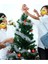 6’lı Renkli Yılbaşı Çam Süsü, 2m Tinsel Dekor, Simli Renkli 5cm Set 5