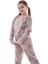 Pamuk Penye Kumaş Desenli Uzun Kollu Kız Çocuk Pijama Takımı 3,4,5,6,7,8 Yaş 4