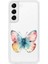 Samsung Galaxy S21 Uyumlu Pastel Kelebek Desenli Silikon Kılıf 1