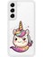 Samsung Galaxy S21 Fe Uyumlu Sevimli Unicorn Desenli Silikon Kılıf 1