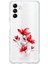 Samsung Galaxy A04S Uyumlu Kırmızı Çiçek Desenli Silikon Kılıf 1