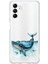 Samsung Galaxy M23 Uyumlu Mavi Balina Desenli Silikon Kılıf 1