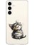 Samsung Galaxy S23 Fe Uyumlu Mutlu Kedi Desenli Silikon Kılıf 1