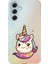 Samsung Galaxy A15 Uyumlu Sevimli Unicorn Desenli Silikon Kılıf 1