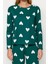 Kadın Moda Şık Bisiklet Yaka Boru Paça Uzun Kol Pamuklu Kalpli Örme Pijama Takımı 4