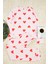 Kadın Moda Şık Bisiklet Yaka Boru Paça Uzun Kol Pamuklu Kalpli Örme Pijama Takımı 1