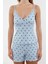 Kadın Askılı Yaka Boru Paça Askılı Kol Pamuklu Kalpli Dantel Detaylı Ip Fitilli Örme Pijama Takımı 1