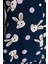 Kadın Moda Şık Gömlek Yaka Boru Paça Uzun Kol Tavşan Desenli Viskon Dokuma Pijama Takımı 4
