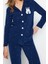 Kadın Moda Gömlek Yaka Boru Paça Uzun Kol Puantiyeli Hayvan Baskılı Polar Kışlık Örme Pijama Takımı 2