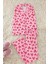 Kadın Geniş Paça Uzun Kol Pamuklu Leopar Kalp Desenli Gömlek Pantolon Örme Pijama Takımı 1