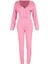 Kadın Moda Şık V Yaka Boru Paça Uzun Kol Fitilli Pamuklu Nakışlı Örme Pijama Takımı 1