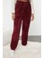 Kadın Moda Şık Bisiklet Yaka Lastikli Paça Uzun Kol Kalpli Wellsoft Kışlık Örme Pijama Takımı 3
