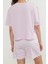 Kadın Moda Şık Bisiklet Yaka Boru Paça Kısa Kol Pamuklu Ayıcık Baskılı Örme Pijama Takımı 4