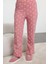 Tarz Rahat Uzun Kollu Boru Paça Kış Temalı Cepli Polar Kışlık Örme Pijama Takımı 3