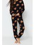 Tarz Rahat Uzun Kollu Boru Paça Pamuklu Ayıcık Desenli Örme Pijama Takımı 5