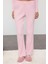 Tarz Rahat Uzun Kollu Geniş Paça Dantel Ve Kurdele Fiyonk Detaylı Fitilli Örme Pijama Takımı 3