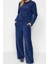 Tarz Rahat Uzun Kollu Boru Paça Wellsoft Kışlık Örme Pijama Takımı 4