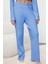 Tarz Rahat Uzun Kollu Boru Paça Fırçalı Soft Fitilli Hırka Örme Pijama Takımı 2