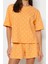 Tarz Rahat Kısa Kollu Boru Paça Pamuklu Kalp Desenli T-Shirt-Şort Örme Pijama Takımı 1