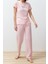 Tarz Rahat Kısa Kollu Boru Paça Baskılı Puantiyeli Örme Pijama Takımı 4