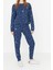 Tarz Rahat Uzun Kollu Lastikli Paça Pamuklu Galaksi Desenli Örme Pijama Takımı 1