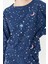 Tarz Rahat Uzun Kollu Lastikli Paça Pamuklu Galaksi Desenli Örme Pijama Takımı 2