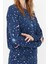 Tarz Rahat Uzun Kollu Lastikli Paça Pamuklu Galaksi Desenli Örme Pijama Takımı 3