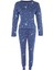 Tarz Rahat Uzun Kollu Lastikli Paça Pamuklu Galaksi Desenli Örme Pijama Takımı 4