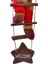 Yılbaşı Noel Baba Ahşap Merdiven, Kırmızı, Dekorasyon ve Süsleme İçin 40-78 Cm 3