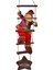 Yılbaşı Noel Baba Ahşap Merdiven, Kırmızı, Dekorasyon ve Süsleme İçin 40-78 Cm 5
