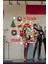 Yeni Yıla Özel Renkli Farklı Farklı Yılbaşı Süslemeleri ve Kar Tanesi Stickerları 45X45M 2