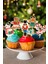 Eğlenceli Yılbaşı Yeni Yıl Kürdan Süsleri Cupcake Süsleri Lüks Büyük Boy 10LU Paket 1