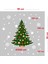 Çam Ağacı Yılbaşı Cam Stickerı, Çam Ağacı Yılbaşı Süslemesi ve Kar Tanesi Stickerları 45X45CM 4