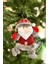 Peluş Noel Baba Yılbaşı Ağacı Asmalık 18 cm Süs Kırmızı Gri Kıyafetli Üst Kalite Ağaç Çam Süsü 2