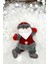 Peluş Noel Baba Yılbaşı Ağacı Asmalık 18 cm Süs Kırmızı Gri Kıyafetli Üst Kalite Ağaç Çam Süsü 3