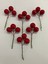 Yılbaşı Çiçeği Kokina Kırmızı Dekor Süs 6 Dal 3 Başlı Minik Meyve 2