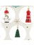Yılbaşı Ahşap Dekor 26 cm Kardan Adam Snowman Beyaz 3