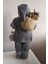 1 Adet Yılbaşı Süsü Noel Baba Biblo Figür Büyük Boy 45CM Gri 3