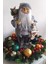 1 Adet Yılbaşı Süsü Noel Baba Biblo Figür Büyük Boy 45CM Gri 5