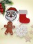 Yılbaşı Çam Ağacı Süsleri 4 Lü Set Noel Baba, Kurabiye, Kar, Çorap 1