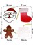 Yılbaşı Çam Ağacı Süsleri 4 Lü Set Noel Baba, Kurabiye, Kar, Çorap 3