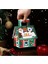 Yılbaşı Temalı Noel Baba ve Geyik Desenli Ev Şeklinde Hediye Şeker Çikolata Kutusu 2
