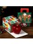 Yılbaşı Temalı Noel Baba ve Geyik Desenli Ev Şeklinde Hediye Şeker Çikolata Kutusu 5