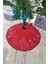 Kırmızı Yılbaşı Çam Ağacı Altı Örtüsü 68X68CM AO01 3