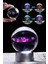 2'li Set Gezegen Cam Küre Işıklı 3D LED Işık ve Satürn Kız Işıklı 3D Renkli LED Işıklı Küre 5