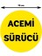 Sticker Master Acemi Sürücü Yazılı Sticker Oto Araç Sticker 15 x 15 cm Renkli 3