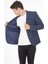 5121 Dar Kalıp Örme Kumaş Lacivert Erkek Blazer Ceket 3