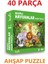 Sevimli Hayvanlar, Aslan Fil 40 Parça Mini Ahşap Puzzle 2